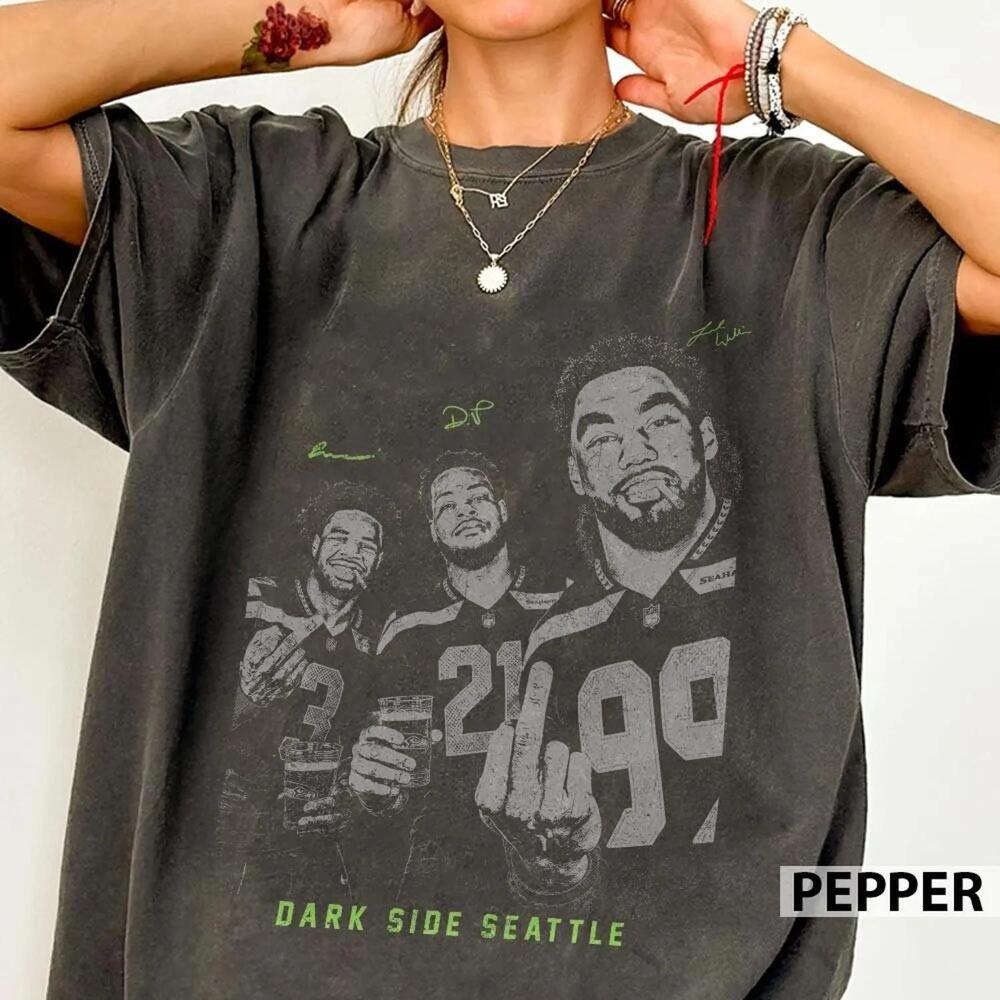 Seattle Dark Side Football S Shirt, 90S Bootleg Rap Tee
